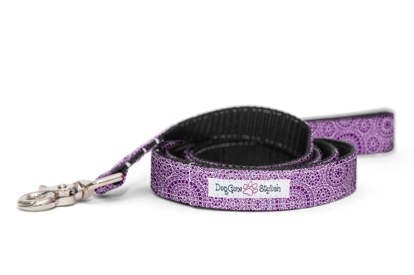 Purple Circles Dog Leash