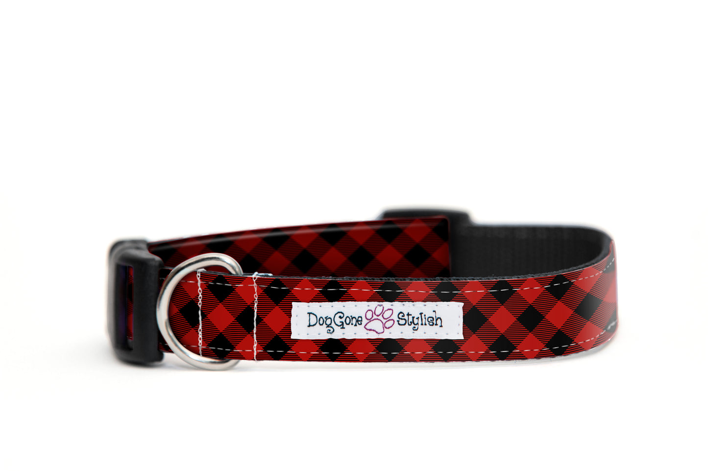 Red Buffalo Plaid Dog Collar