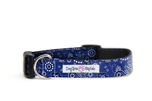 Blue Bandana Dog Collar