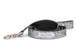Grey and Pink Floral Dog Collar