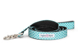 Teal and White Flower Dog Collar