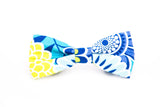 Blue Floral Bow Tie