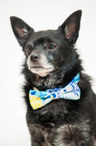 Blue Floral Bow Tie