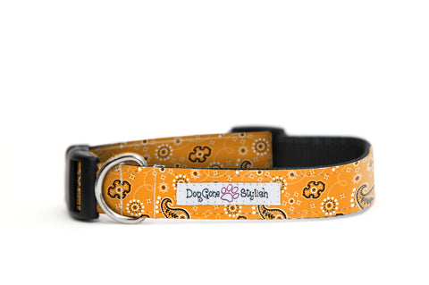 Orange Bandana Dog Collar