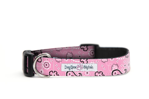 Pink Bandana Dog Collar