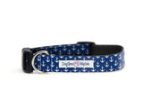 Blue and White Anchor Dog Collar